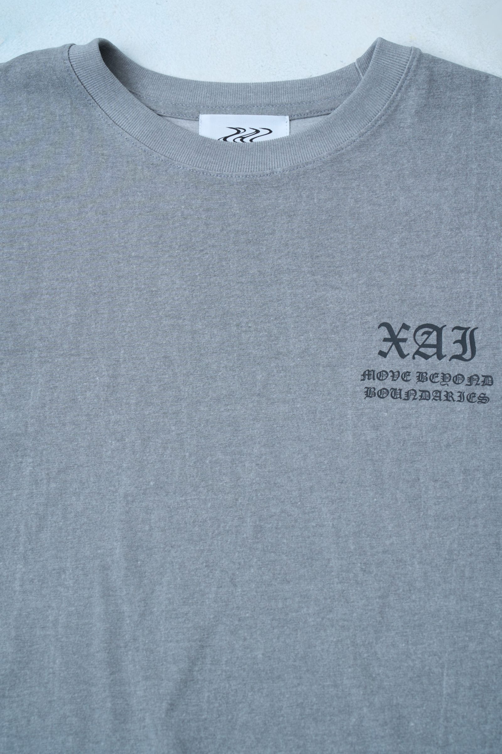 XAI Lettering Logo Pigment Overfit T-Shirt - Grey 5
