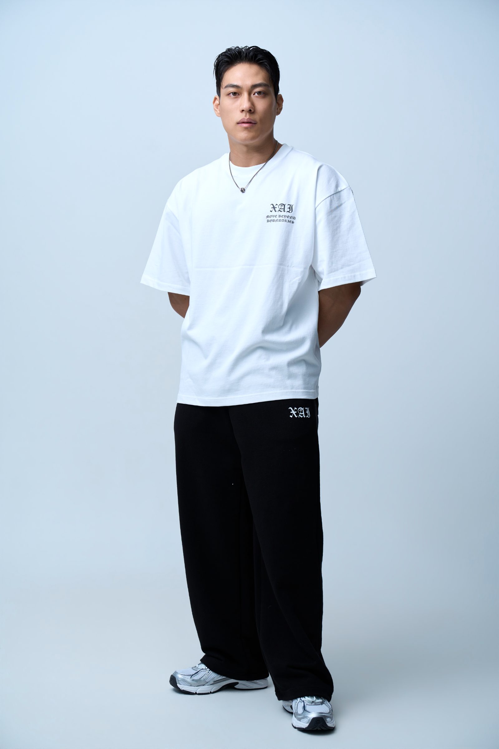 XAI Font Wide Pants - Black 1