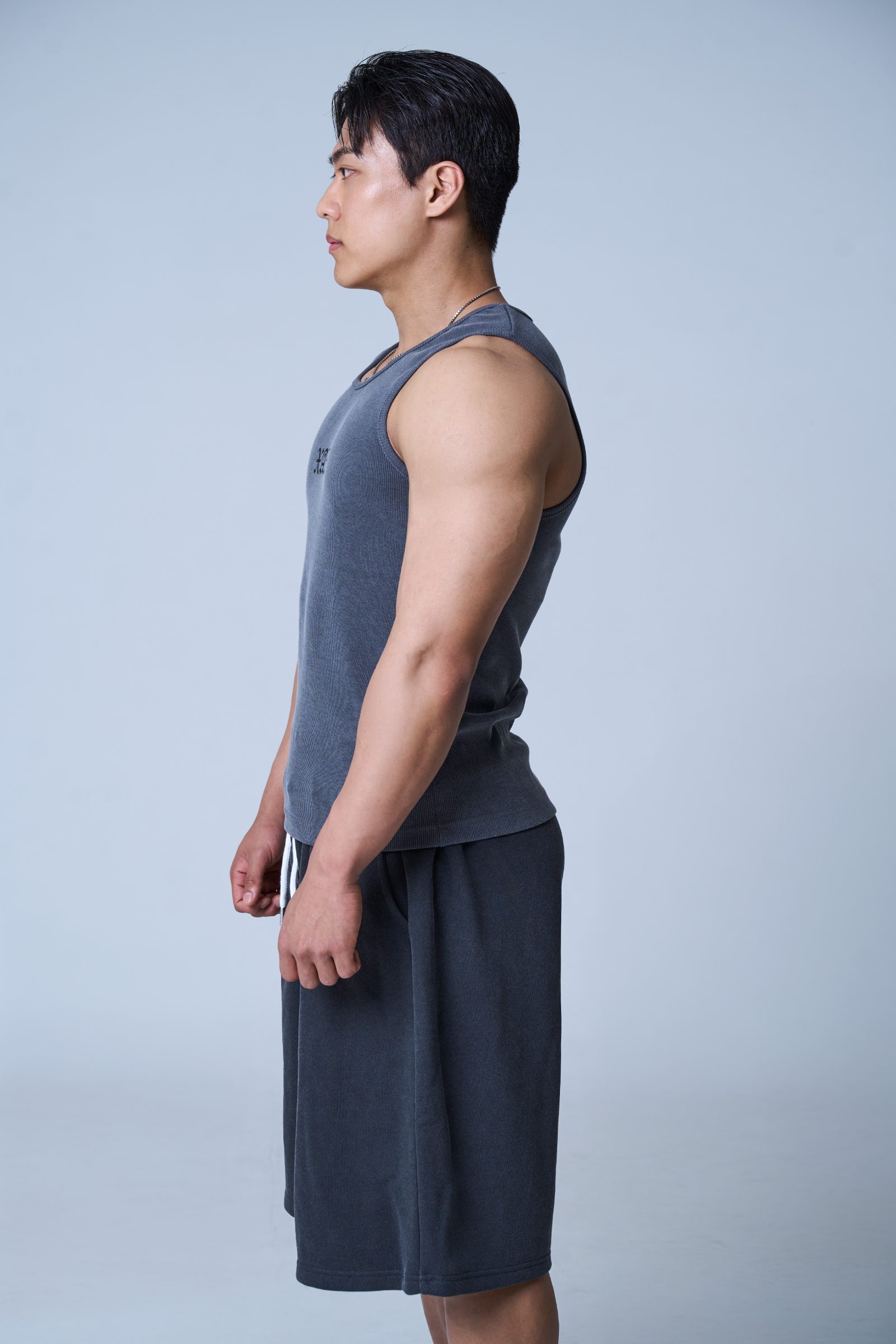 XAI Back Pocket Point Logo Bermuda Pants - Pigment Charcoal 5