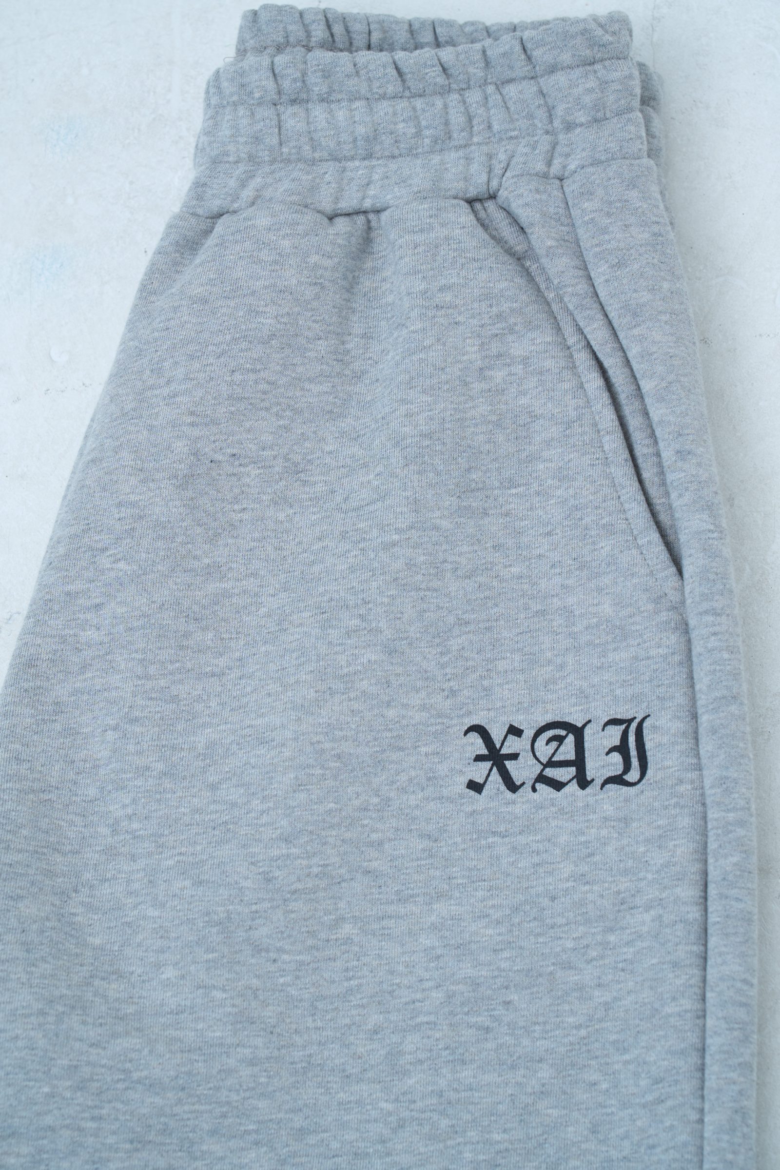 XAI Font Wide Pants - Melange Grey 4