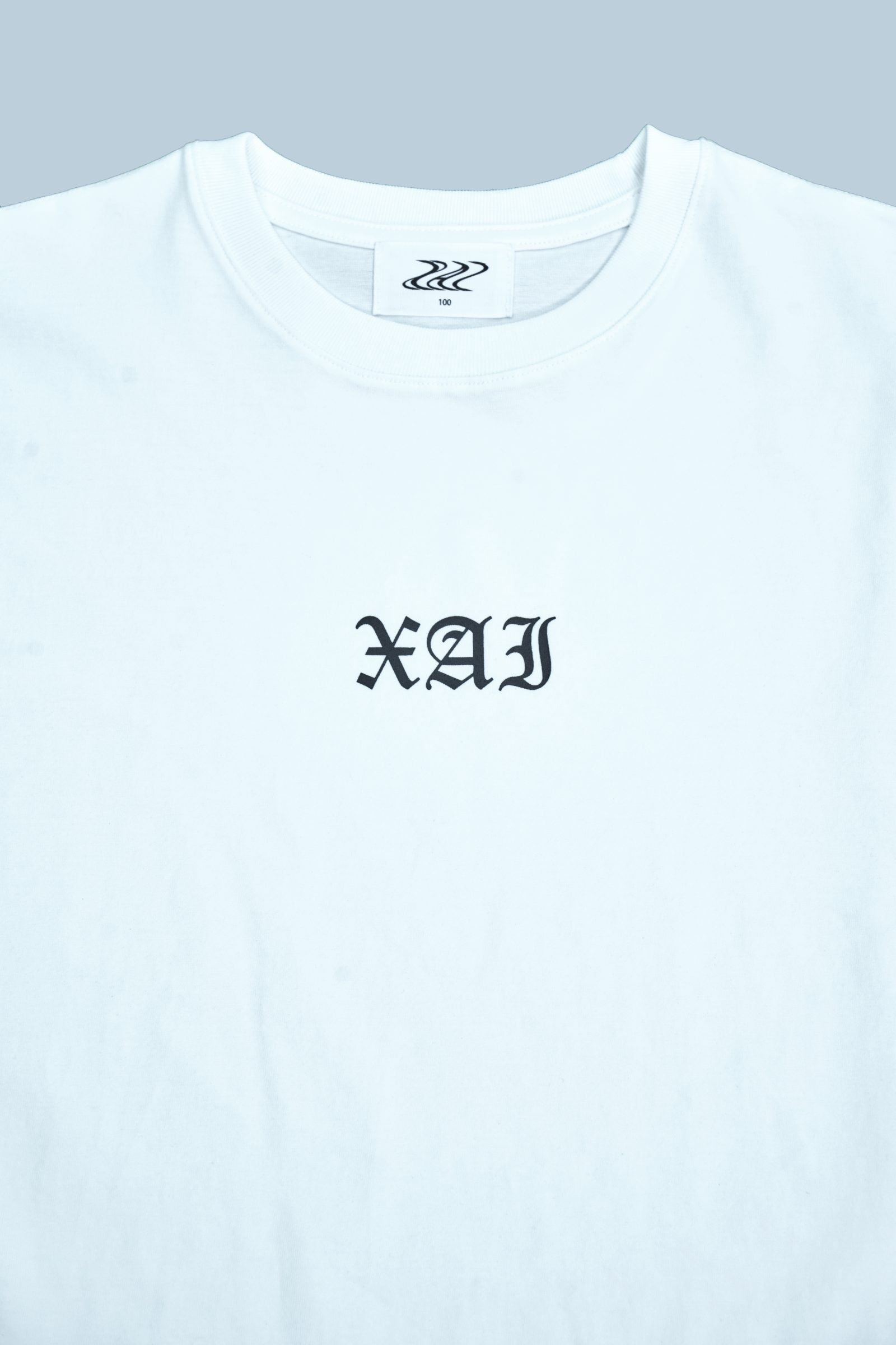 XAI Font Logo Pigment Overfit T-Shirt - White 4