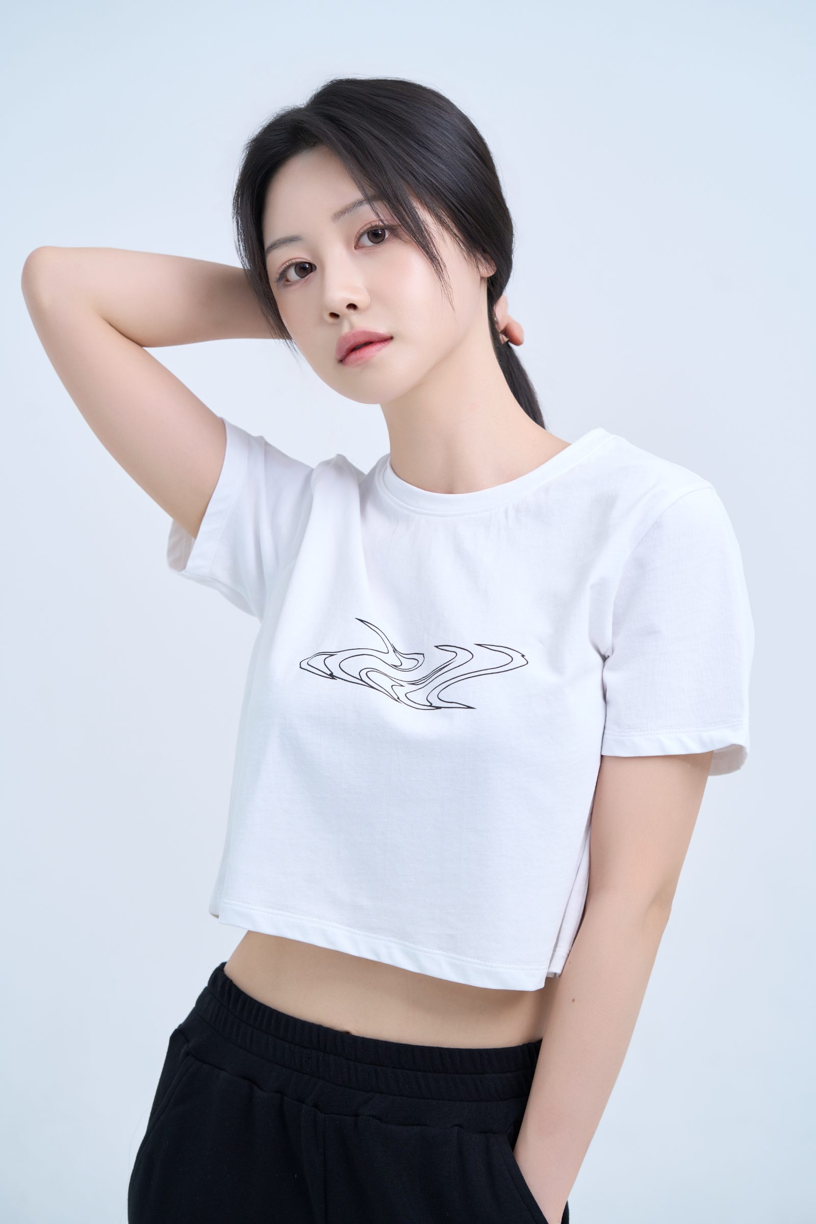 πππ Women Signature Logo Crop T-shirt - White 5