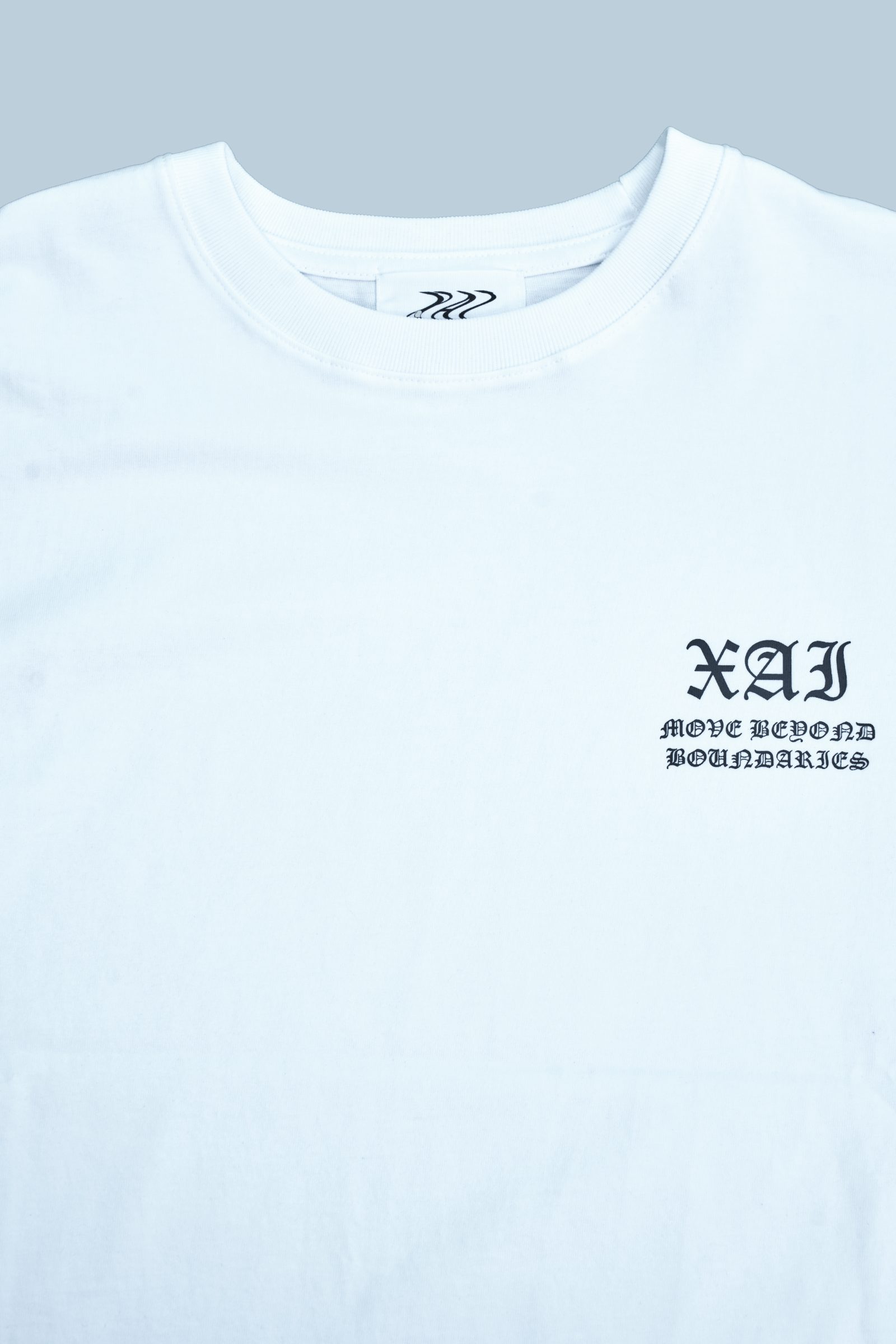 XAI Lettering Logo Pigment Overfit T-Shirt - White 5