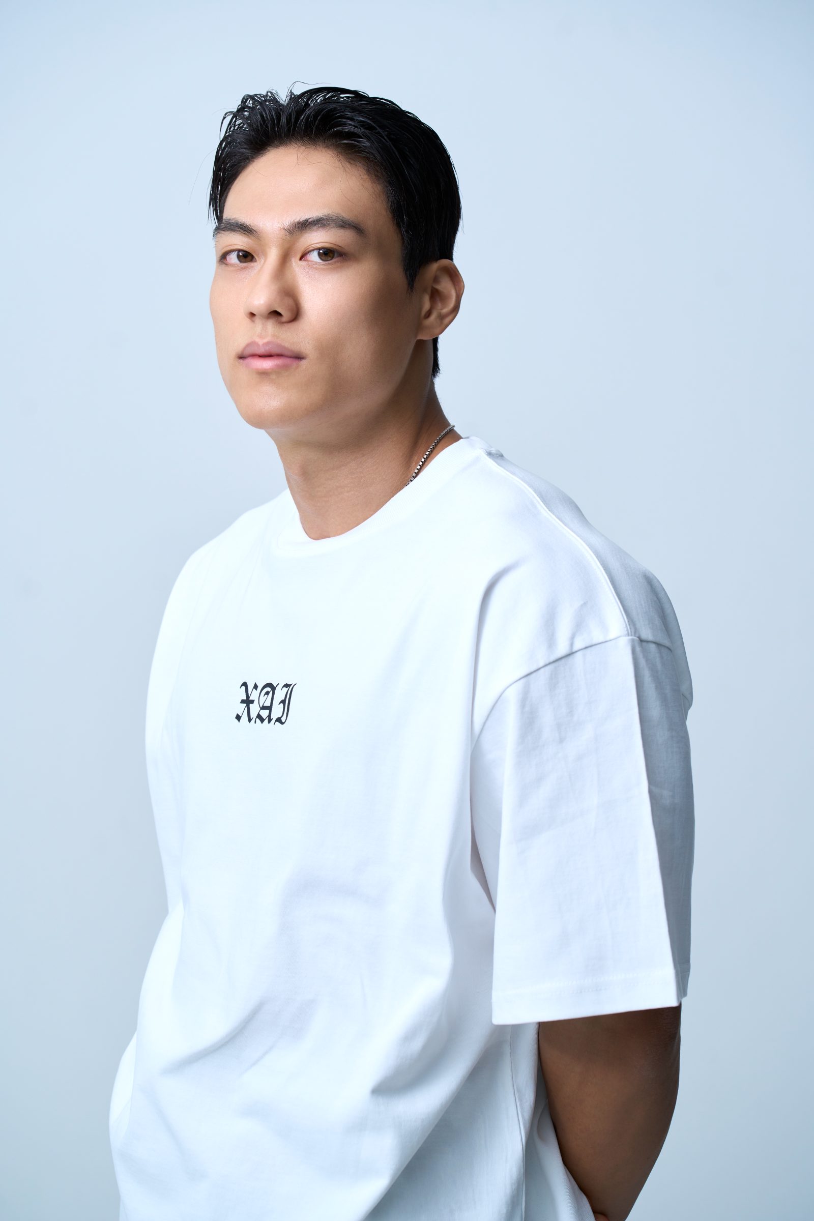 XAI Font Logo Pigment Overfit T-Shirt - White 2