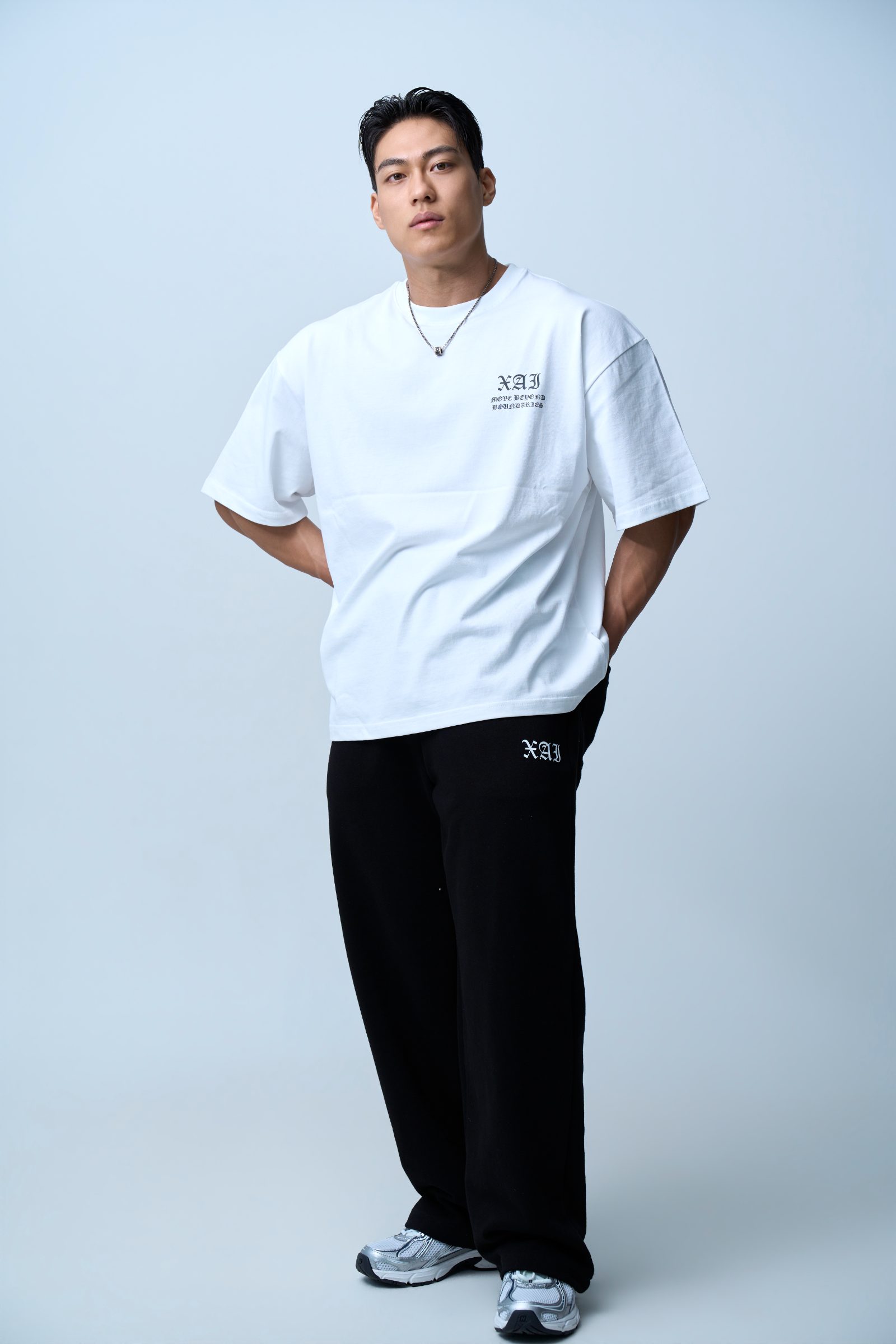 XAI Font Wide Pants - Black 3