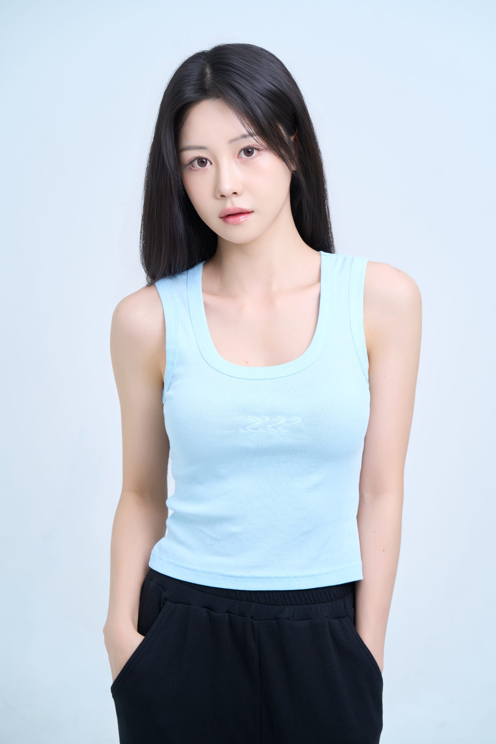 πππ Women Signature Logo Sleeveless Top - Skyblue 1