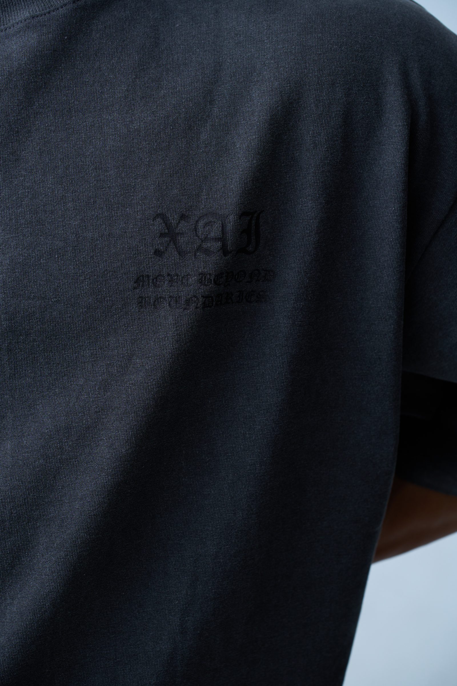 XAI Lettering Logo Pigment Overfit T-Shirt - Charcoal 4